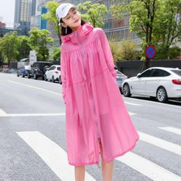 Women's Jackets Women's Sun Clothing Lightweight Long UV Protection Jacket Summer Casual Hooded Overcoat Trench Coat B95