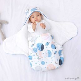Sleeping Bags Winter Baby Wrap Blankets Cotton Newborn Envelope for New Sleep Thick 0-6M R230614