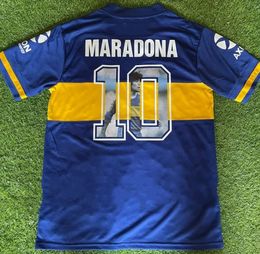 20/21 retro boca juniors soccer jerseys maradona 10 roman riquelme Cardona Men football shirt classic maillot kit uniform de foot jersey