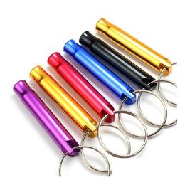 Dog Training Obedience Aluminium Whistle Outdoor Edc Hiking Cam Survival With Key Chain Whistles Drop Delivery Home Garden Pet Suppl Dhdj2