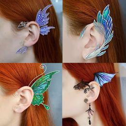Ear Cuff Elf Ear Cuffs Butterfly Clip Earrings Ear Sleeve Pendant Without Perforation Dragon Elven Cosplay Fairy Ear Wrap Cuffs Earrings 230614