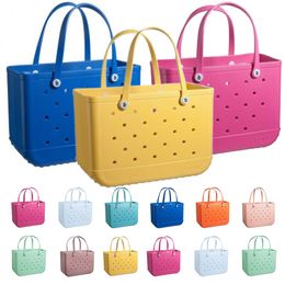 Mens weekend Bogg PVC plastic luxury Basket Beach Bags large capacity Organizer Women fashion handbags designer tote shopper clutch Stock storage travel bucket bag
