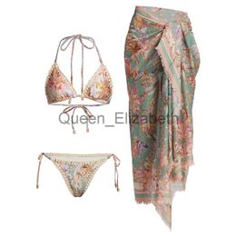 Casual Dresses Retro Swimsuit Flower Printed swimwear Holiday Beachwear Designer Bathing Suit Summer Surf Wear Luxury Bikini J230614