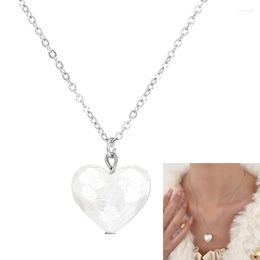 Choker Cool Frosted Heart Pendant Necklaces For Men Women Couple Punk Coarse Chain Necklace Party Club Dancing Jewellery Gift