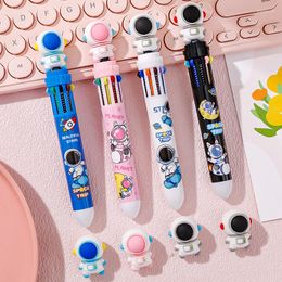 Color Kawaii Astronaut Ballpoint Pen Cute Cartoon Press Ball School Office Supply Stationery Multicolor For Kids Gift