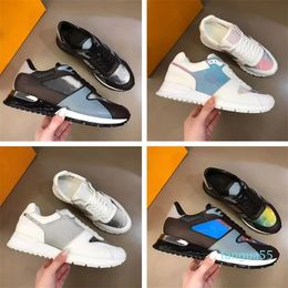 2023 Designer Run Away Sneakers Shoes Luxury Reflective Leather Lace-up Mens Lace-up Rubber Tread Sole Trainer Party Dress Comfort Walking