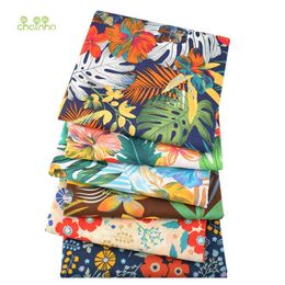 Fabric Printed Plain Cotton Fabric Tropical Rainforest DIY Sewing Quilting For Baby Children's Dress Shirt Clothing Poplin Material 230613