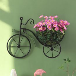 Tissue Boxes Napkins Metal Bicycle Flower Basket Wall Art Mount Hanging Flawer Rack Unique Ornaments Classic Retro Style for Home Decor 230613