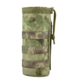 Tactical Waist packs 1000D Outdoor Cycling Hiking Nylon Fabic Cantee Hunting Kettle Pouch Water Bottle Molle Bag FG ATACS1017679285G