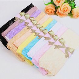 Women Socks Girls Sexy Lace Hollow Thin Female Solid Colour Short Half Calf 006