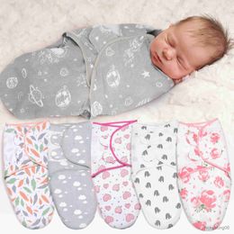 Sleeping Bags Baby Swaddle Blanket Wrap for Infant Adjustable Newborn Organic Cotton Bag Boys Girls R230614