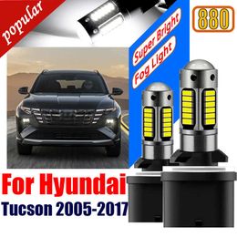 New 2Pcs Canbus No Error H27 880 LED Car Front Fog Light Bulbs White Lamp Driving For Hyundai Tucson 2005 2006 2007 2008 2009-2017