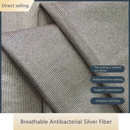 Fabric Surprise price anti-electromagnetic radiation 100% silver Fibre knitted fabric 5g communication EMF shielding silver Fibre cloth 230613