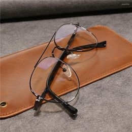 Aviation Men Reading Glasses Women Anti Blue Light Magnify Eyeglasses Frame Male Narrow Spectacles For Prescription