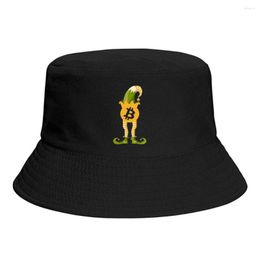 Berets Winter Elf Bucket Hat For Boy Girl Cool Cryptocurrency Art Fisherman Hats Seaside Sun