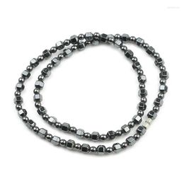 Chains Black Squrae Facet Round Beads Neutral Natural Hematite Geometric Handmade Necklace Fashion Jewelry Ornaments For Party Wear