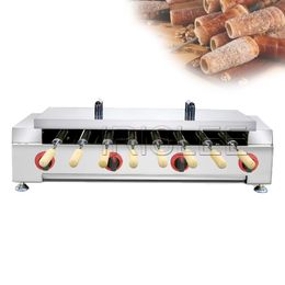 Commercial Electric Ice Cream Cone Chimney Cake Kurtos Kalacs Grill Roll Oven Maker Machine