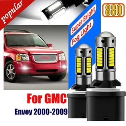 New 2Pcs H27 880 Car Canbus No Error LED Front Fog Light Bulbs Lamp DC12V For GMC Envoy 2002 2003 2004 2005 2006 2007 2008 2009