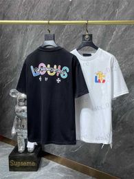 Men's T-Shirts 2023 new tide brand short sleeve t-shirt men's and women's designer pure cotton foam process loose fashion top T230614