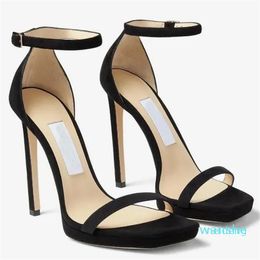 Designer -Women sandal heel shoes 120mm Luxury Sandalias Wedding dress lady high heels Designer
