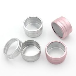 10g Empty Aluminium Cosmetic Bottle Tin Luxury Round Aluminum Jar Can Nail Decoration Crafts Pot Container Nbihd