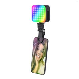 Flash Heads LED Fill Light Clip-on Pocket RGB Video For Vlog Live Streaming Conference Lighting 2500K-9000K Battery Screen Clip