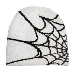 Beanie/Skull Caps Caps Knitted Pullover Wool Hat Caps Spider Web Printed Warm Hat Hip-hop Fashion Street Punk Winter Knitted Cap Y2K Gothic Unisex 230614