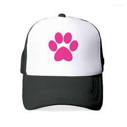 Ball Caps Unisex Trucker Hat Home Is Where Dog Baseball Rescue Mom Heartbeat Line Snapback Hats Hand Mesh YY403