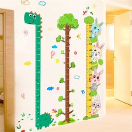 Jungle Baby Height Ruler Cartoon Height Sticker Kid Room Bedroom Decor Record Living Room Wall Sticker Self-adhesive Removable