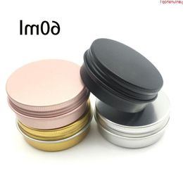 30pcs/lot 4 color Aluminum Jars Cover 60ml black gold pink Silver Metal Tin Cosmetic Containers Crafts colorful box 60ghigh quantty Rdrih