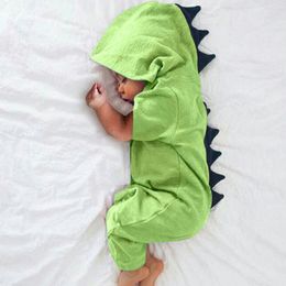 Pyjamas Baby Clothing Baby Boy Girl Clothes Baby Dinosaur Hooded Romper Jumpsuit Outfits Autumn Winter Kids Clothes 230614