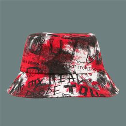 2021 new style fashion Personality graffiti Bucket Hat Fisherman Hat outdoor travel hat Sun Cap Hats for Men and Women 64291x