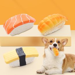 New Sushi Latex Dog Toys Fun Sound Bite Resistant Wear Pet Products Toy