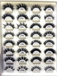 False Eyelashes 16 Pairs Mix 3D Lashes Volume Mink Real Fluffy Messy Soft Natural Makeup 25mm Kit Cilios 230627