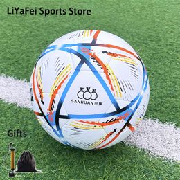 Balls LIYAFEI Size 5 Footballs Soccer Adults Youth Training Match Game Standard Futsal Balls High Quality Football Free Gifts 230614