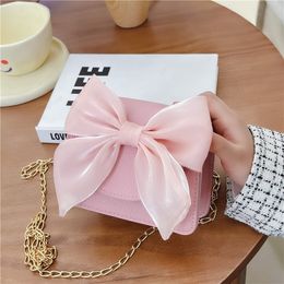 Handbags Kids Mini Purse Cute Bowknot Crossbody Bags for Baby Girls Coin Pouch Kawaii Toddler Leather Purses and Handbags Gift 230614