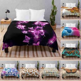 Blanket Butterfly Blanket Beautiful Butterfly Throw Blanket Ultra Soft Blanket Lightweight Cozy for Bed Couch Sofa Queen King Twin Size R230615