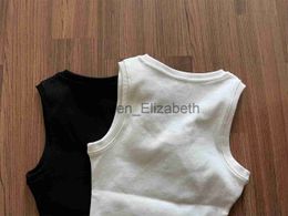 Womens TShirt Womens Tops Tank Top TShirt Anagram Regular Cropped Cotton Jersey Camis Female Femme Knits Tees Designer Embroidery Knitted Vest Sport Bre J230615