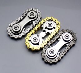 Spinning Top Sprockets Flywheel Fingertip Gyro Fidget Spinner Antistress Anxiety Metal Bike Chains EDC Spinner Fidget Toys For Adult Kids 230614