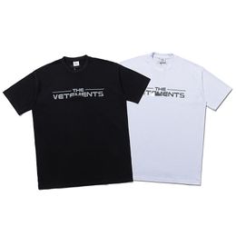 2023 Spring and Summer New Reflective Male and Female Couples with VTM Short Sleeve Trend T-shirt