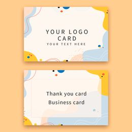 Greeting Cards 100200500PCS Customised Fullcolor Doublesided Printing Business Cards 300GSM Paper Custom Thank You Card 230615