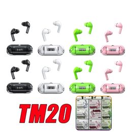 NEW TM20 Wireless Bluetooth Earphone Space Capsule Transparent Headset Dual Ear Intelligent Noise Reduction TWS 5.3 Game Sports Earbuds