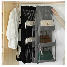 Storage Bags Sele Handbag Organiser Transparent Bag Hanging Door Wall Clear Sundry Shoe With Hanger Pouch For Wardrobe Closet