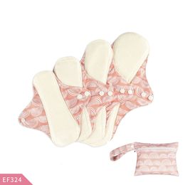 Other Maternity Supplies Happy Flute Reusable Women Menstrual Pad Bamboo Fiber Absorbent Mama Cloth Sanitary Napkin With A Waterproof Bag 230614