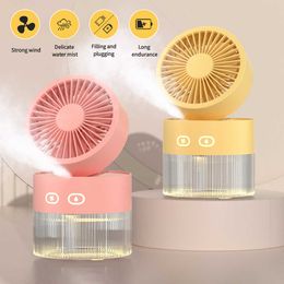 Humidifiers Portable Air Humidifier 350ml Water Cooler Table 1200mAh Usb Rechargeable Essential Diffuser Night Light Car