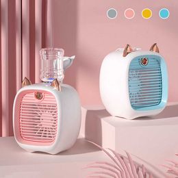 Humidifiers Mini Air Portable Cooler Humidifier Purifier Mode Spray USB for Car Home Camping Travel Water Mist