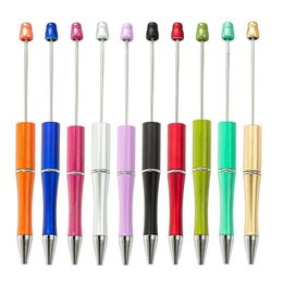Creative Add A Bead DIY Pen Original beaded Pens Customizable Lamp Work Craft Writing Tool Ballpoint Pens Dsxok