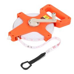 Tape Measures TOP 1Pc 30M/100ft Meter Open Reel Fiberglass Tape Measure Inch Metric Scale Impact Resistant Plastic Measure Tools 230615