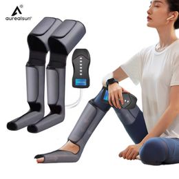 Leg Massagers Electric Air Compression Foot Leg Massager Circulation Exerciser Full Therapy Shiatsu Calf Thigh Compression Massage Pain Relief 230614