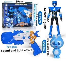 Blind box Mini Force Agent Transformation Toys Action Figures Weapon With Sound and Light MiniForce X Watch Deformation Robots Kids Gifts 230614